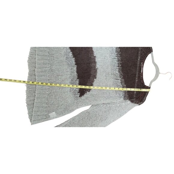 Theopen Product Boho Knit Mesh Sweater Multicolor Slouchy Pullover Artsy Grunge - Picture 10 of 15